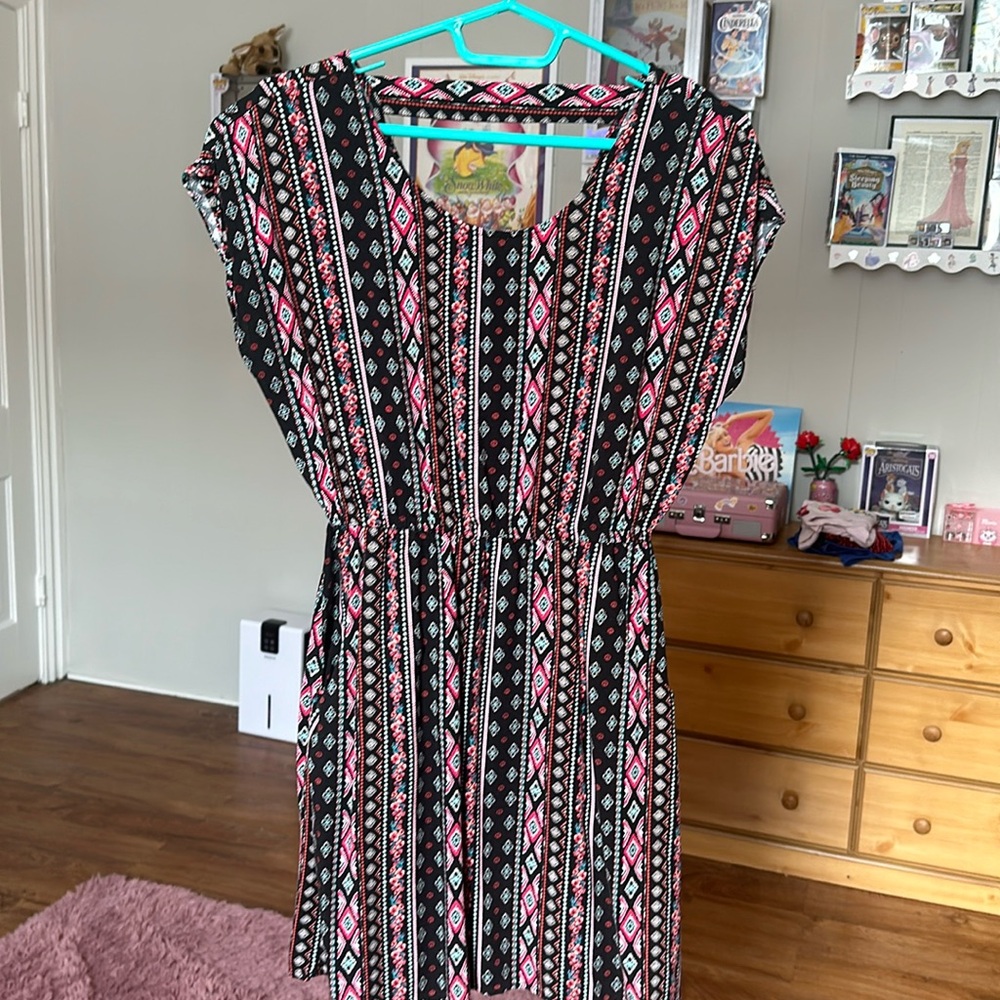 Black/patterned dress